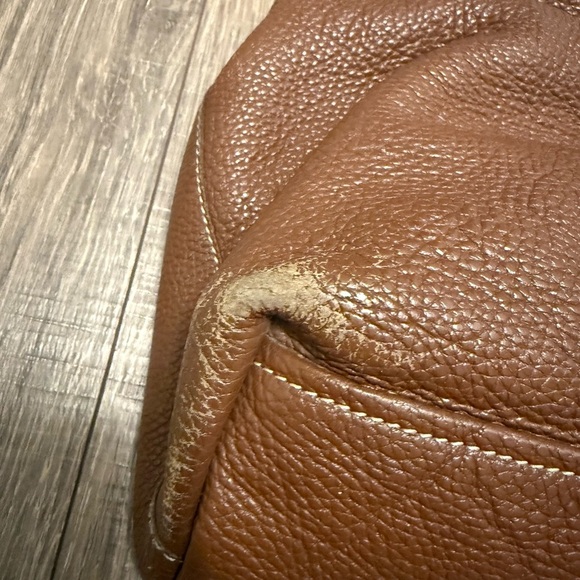 Prada Vintage Brown Vitello Dani Tote Bag Pebbled Leather Y2K Silver Hardware - Picture 2 of 15